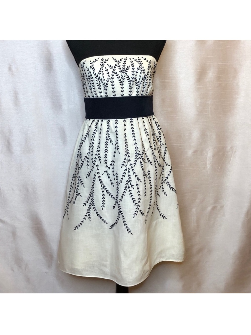 Ann Taylor Strapless Linen Dress